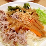 胡麻ダレが美味★夏バテ防止に冷しゃぶサラダうどん